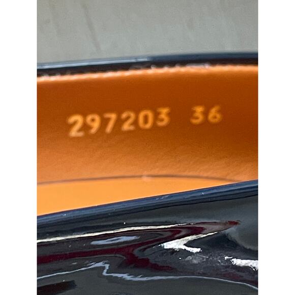 GUCCI Navy Patent Leather Peep-Toe Platform Heels Size 36 Made in Italy - Picture 11 of 11